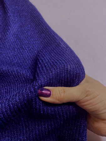 Трикотаж с люрексом НОЧНОЙ СИНИЙ трикотажная ткань