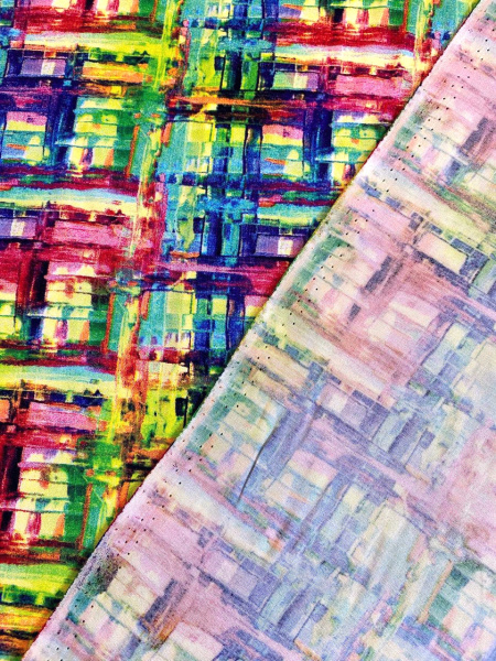 Штапель ПЛЕТЕНКА ЦВЕТНАЯ