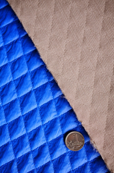 Искусственная кожа на трикотажной основе СТЕЖКА Синяя 2