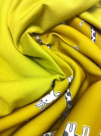 Креп -стрейч Забавные жирафики 8