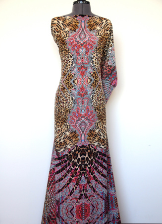 Шелк натуральный ЭТНО фуксия