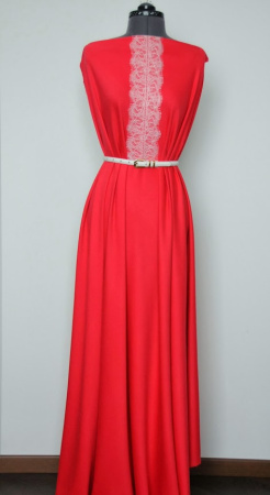 Трикотаж милано однотонный Яркий коралл 2