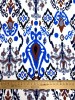 Штапель ИКАТ синий