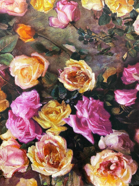 Кожа искусственная ОСЕННИЙ РОЗАРИЙ