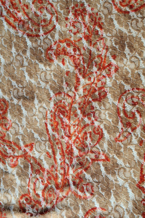 Гипюр РЫЖИЙ ПЕЙСЛИ