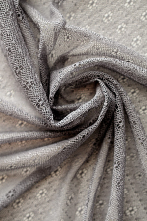 Сеточка ВЯЗАННЫЕ ЦВЕТОЧКИ серый 3