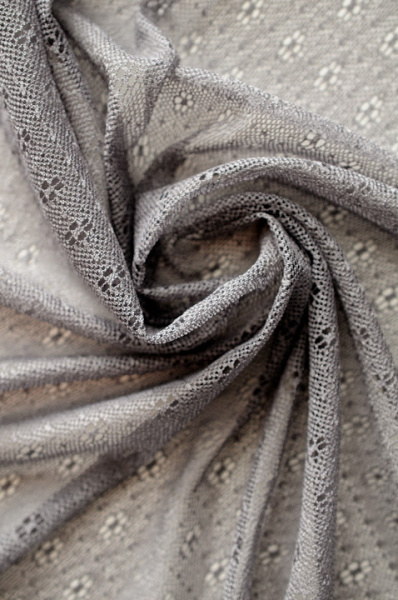 Сеточка ВЯЗАННЫЕ ЦВЕТОЧКИ серый 3