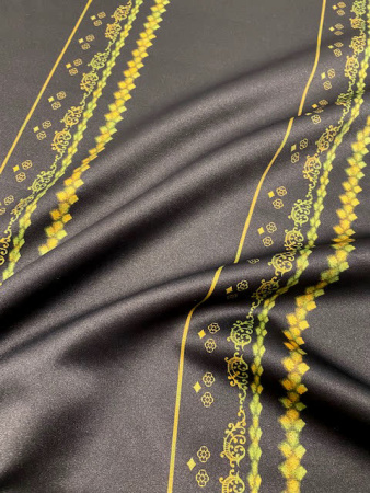 Креп ПОЛОСЫ С ОРНАМЕНТОМ