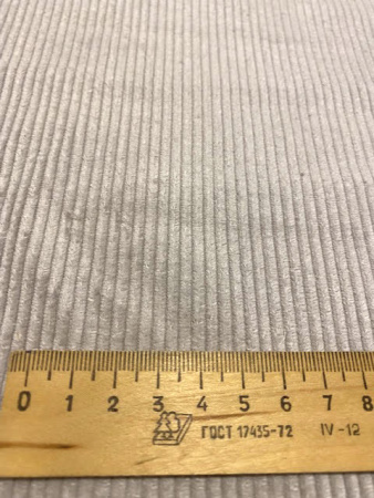 Вельвет однотонный "Светлый серый" ткани