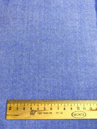 Шерсть костюмная ЕЛОЧКА голубая ткани