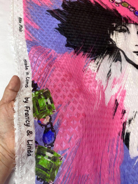 Органза ПАРИЖАНКА фон фуксия Органза ПАРИЖАНКА фон фуксия ткань