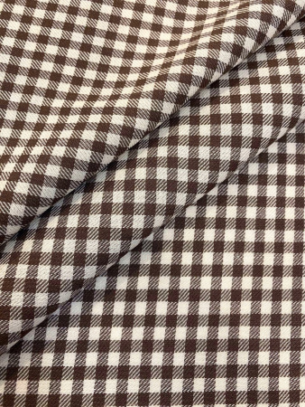 Шерсть костюмная КЛЕТОЧКА шоколадная ткани