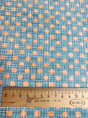 Батист ГОРОШКИ оранжевые