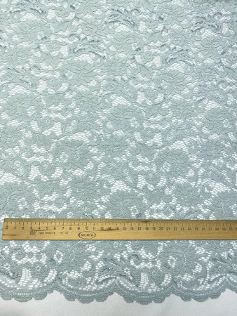 Кружевное полотно "Сильва" пыльный голубой ткань
