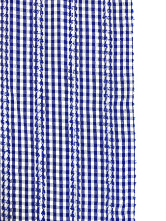 Сорочечная ткань КЛЕТКА С МЕРЕЖКОЙ синяя