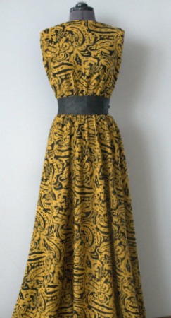 Трикотаж МОРОЗНОЕ УТРО горчичный полотно