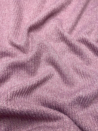 НОВИНКА! Трикотаж с люрексом ПУДРА РОЗОВАЯ