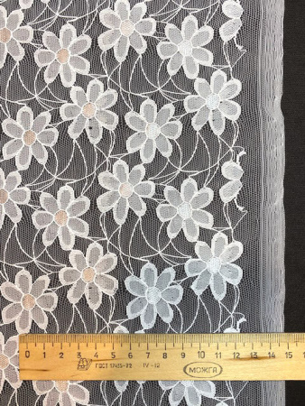 Гипюр "Мелкие цветочки" молочный ткань