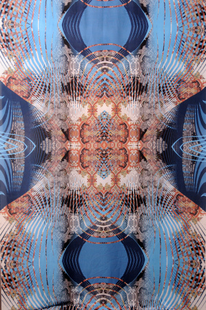 Шелк натуральный ЭТНО голубой