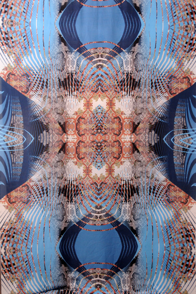 Шелк натуральный ЭТНО голубой