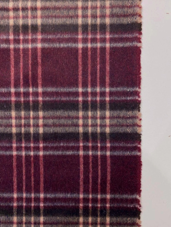 Ткань костюмная ШОТЛАНДКА бордово-шоколадная ткани