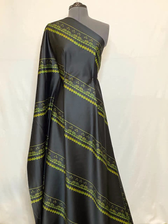 Креп ПОЛОСЫ С ОРНАМЕНТОМ