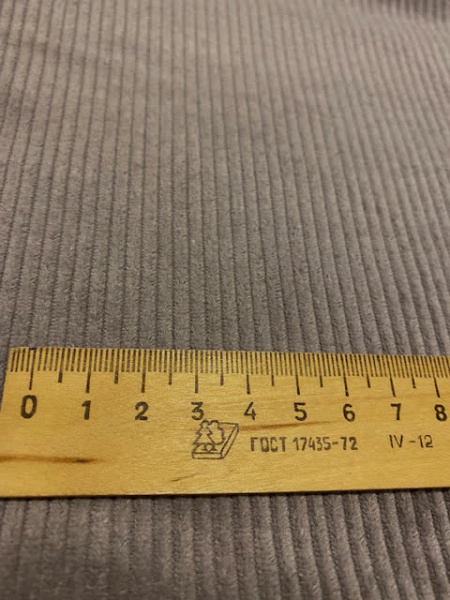Вельвет однотонный "Стальной" ткани
