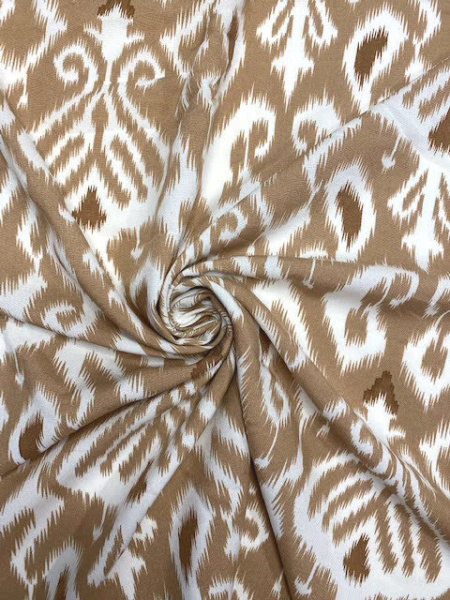 Штапель ИКАТ бежевый