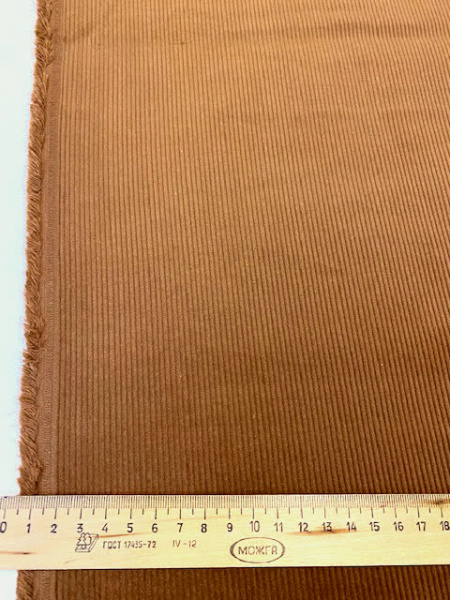 Вельвет однотонный КОРИЧНЕВЫЙ ткани