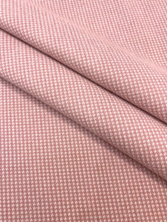 Трикотаж МЕЛКАЯ ГУСИНАЯ ЛАПКА роза полотно