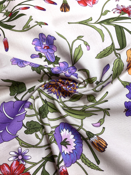 Хлопок МАГИЯ ЛЕТА серый фон