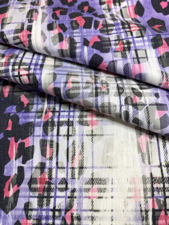 Джинс КЛЕТКА-ВАРЕНКА фиолетовый