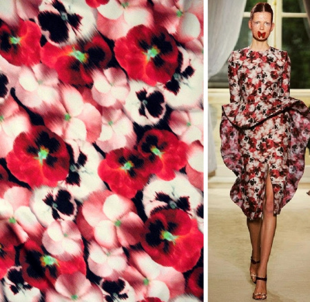 Шелк натуральный ФИАЛКИ