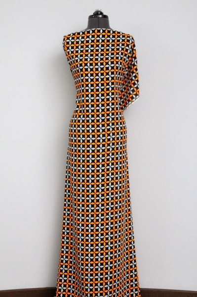 Стильный орнамент оранжевый 4