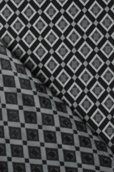 Жаккард-стрейч РОМБЫ темно-серые 2 Жаккард-стрейч РОМБЫ темно-серые 2