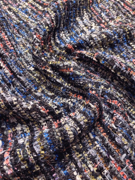 ткани Твид (Шанель) ЧЕРНЫЙ МЕЛАНЖ.