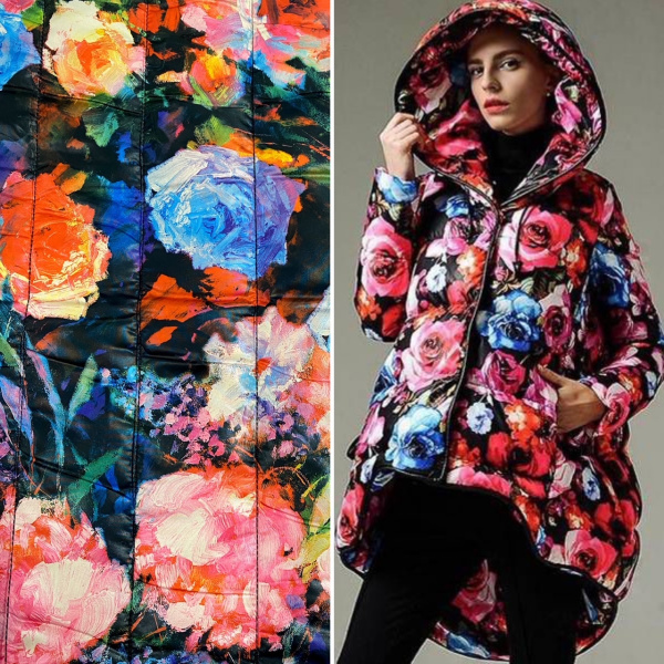 Стежка курточная РОЗЫ МИКС.