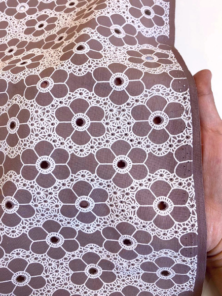 Хлопок плательно - костюмный С ПЕРФОРАЦИЕЙ