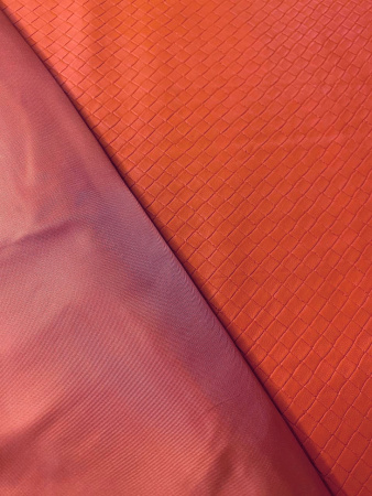 КОЖА искусственная ПЛЕТЕНКА терракот