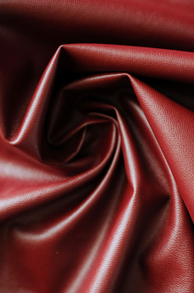 Искусственная КОЖА на тонкой вискозной основе Бордовая 3