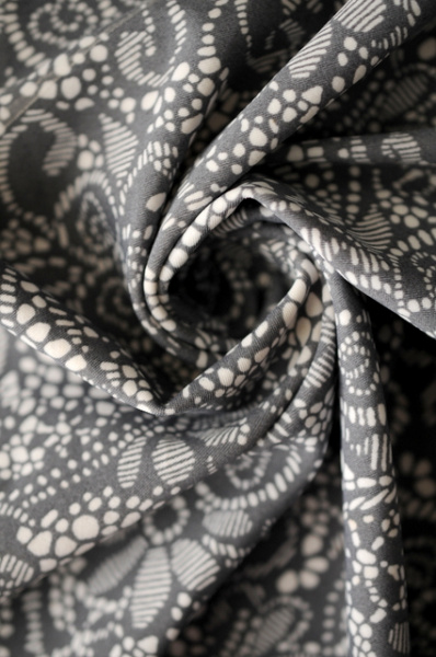 Бифлекс для купальников Кружевница серо - молочная 3