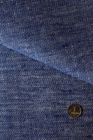 Лен однотонный СИНИЙ ДЖИНС