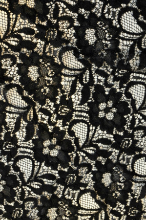 Кружевное полотно ВЕНЕЦИАНСКИЙ УЗОР черный