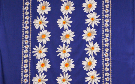 Джинс РОМАШКИ фон синий