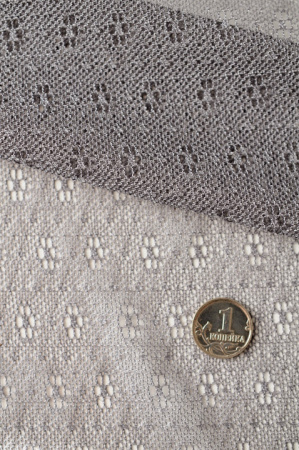 Сеточка ВЯЗАННЫЕ ЦВЕТОЧКИ серый 2