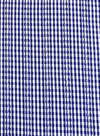 Сорочечная ткань КЛЕТКА С МЕРЕЖКОЙ синяя