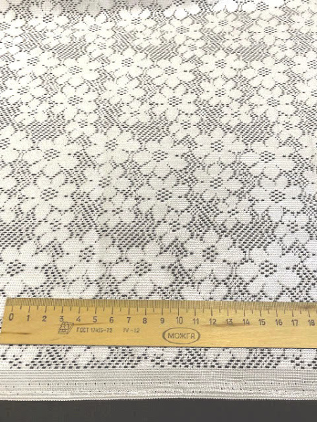Кружевное полотно "Цветочки с напылением" белый Кружевное полотно "Цветочки с напылением" белый ткань