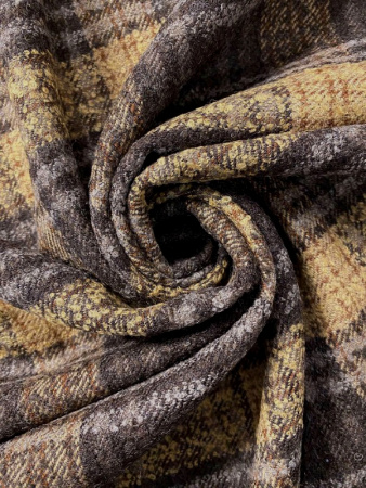 Твид ШОТЛАНДКА карамельно-шоколадная ткани