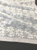 Кружевное полотно "Цветочки с напылением" белый