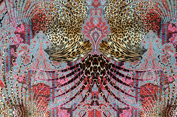 Шелк натуральный ЭТНО фуксия